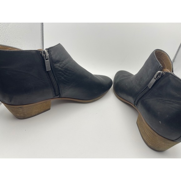 Clarks Spye Astro Ankle Boots Booties Shoes Womens Size 7.5 Black Leather Zip Up - Picture 7 of 10
